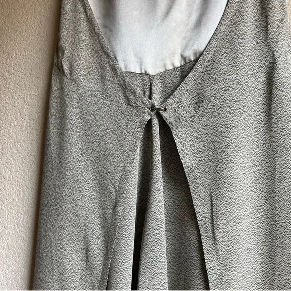 Vintage Ann Taylor for KENAR Structural Sleeveless Black Dot Maxi Dress, S - Picture 4 of 10